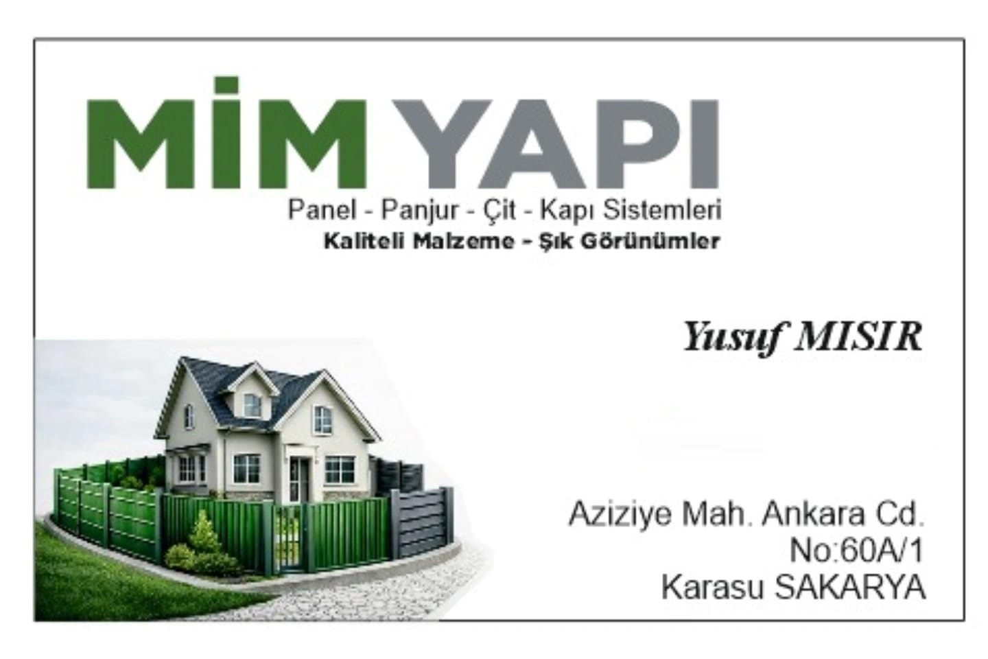 Mim Yapı Panjur Çit